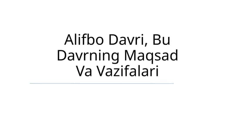 Alifbo Davri 1