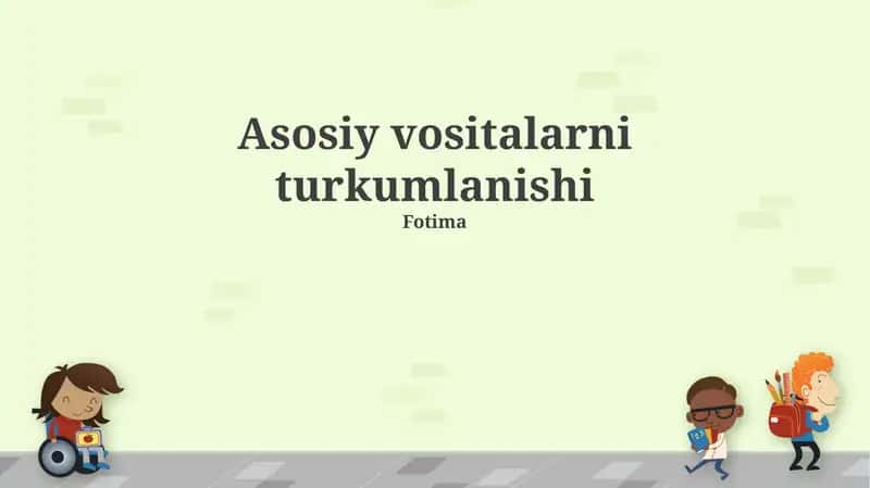 Asosiy vositalarni turkumlanishi 1