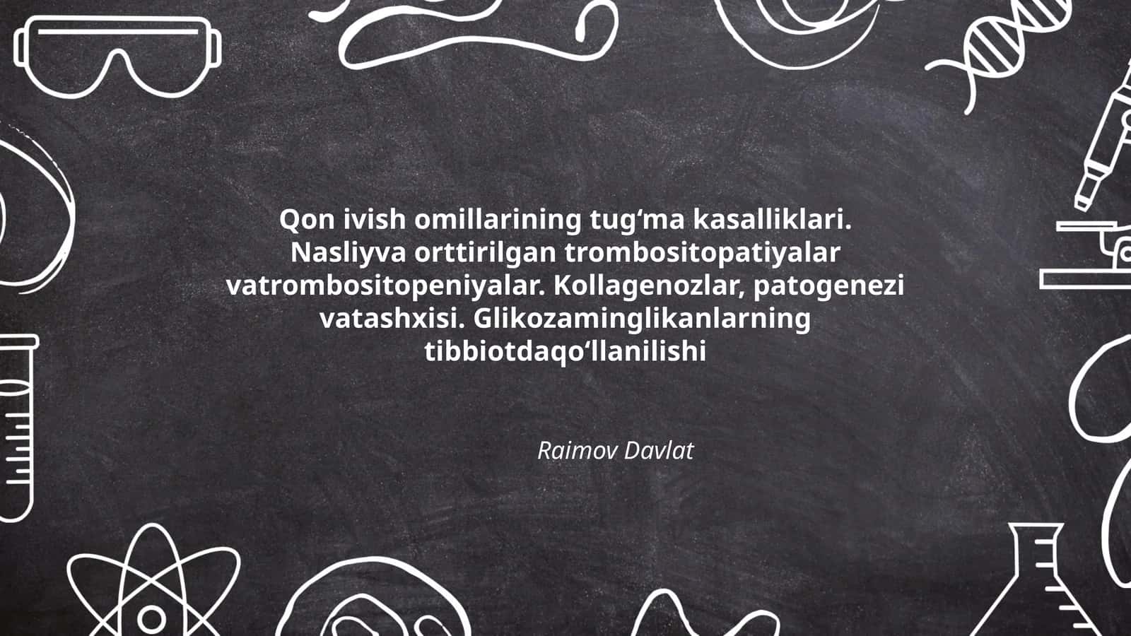 Qon ivish omillarining tug‘ma kasalliklari 1