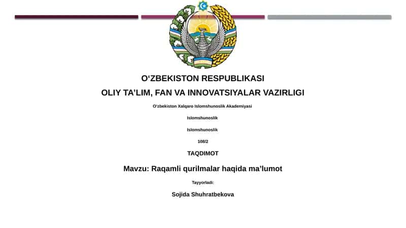 Raqamli qurilmalar haqida maʼlumot 1