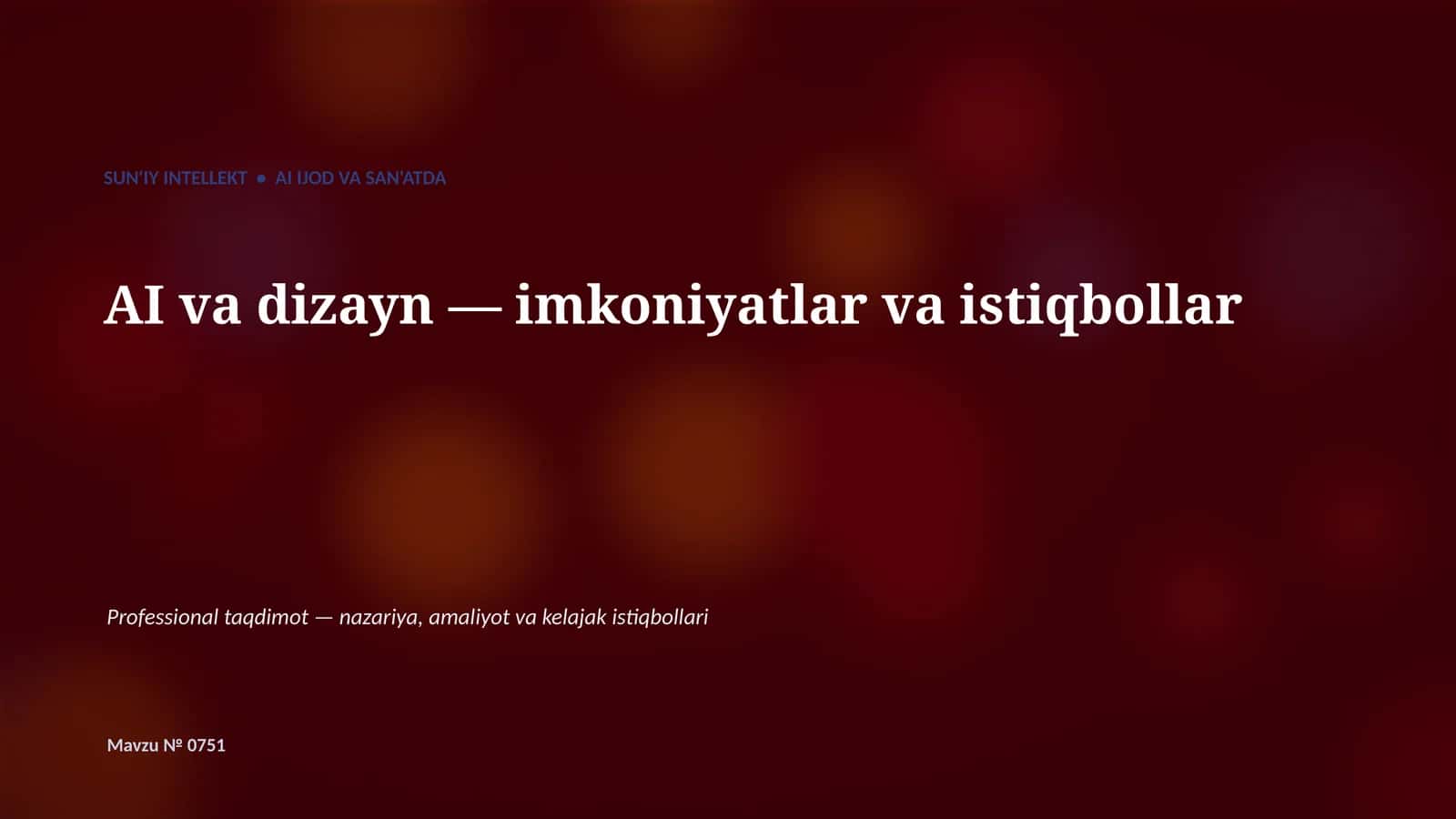 AI va dizayn — imkoniyatlar va istiqbollar 1