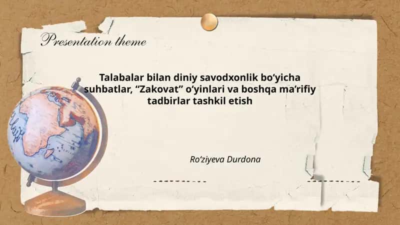 Diniy savodxonlik bo‘yicha suhbatlar va “Zakovat” o‘yinlari 1