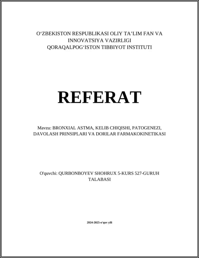 BRONXIAL ASTMA REFARAT 1