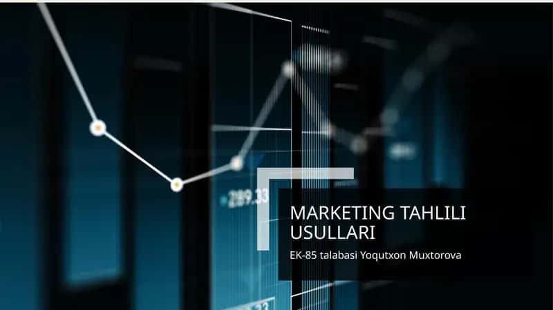 Marketing tahlili usullari 1