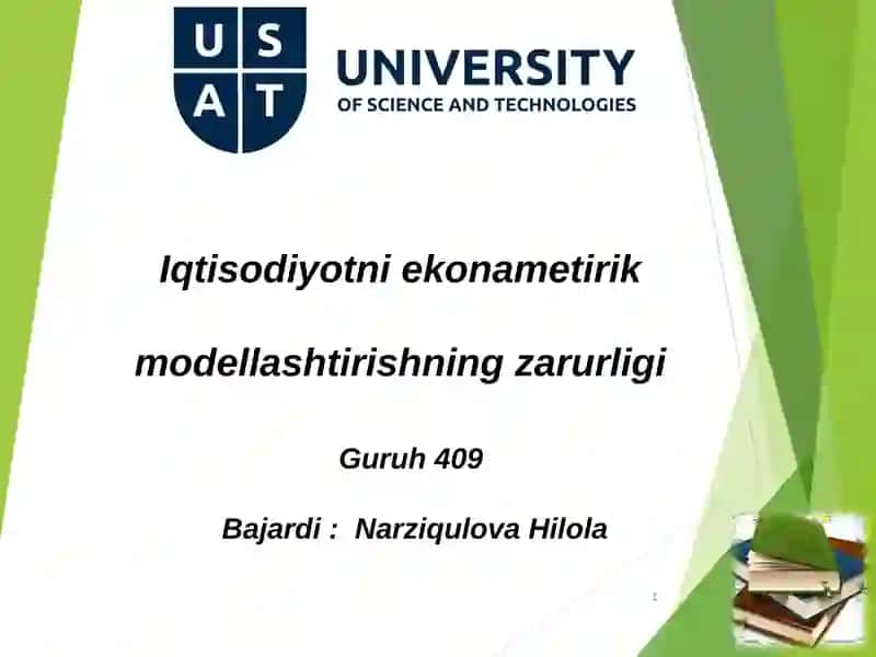 Ekonometrika fanining Tushunchalari, Maqsadlari va Vazifalari