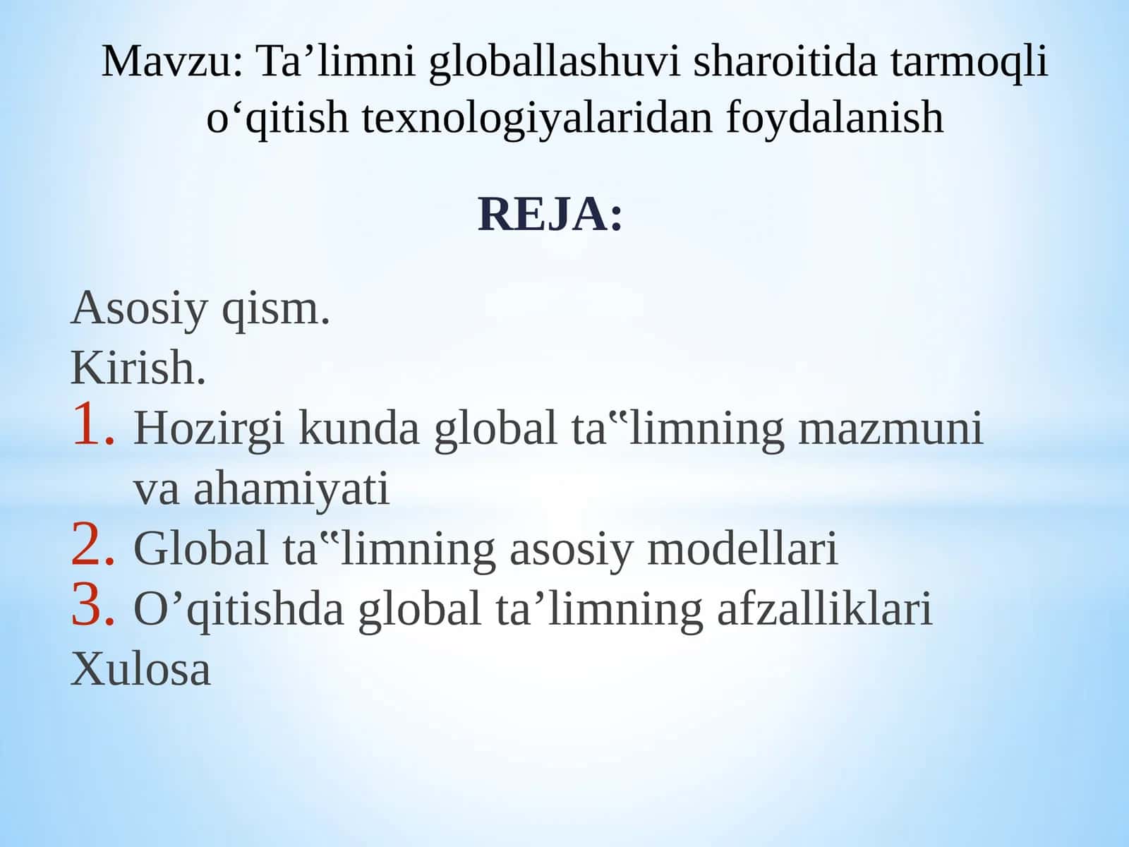 Global Ta'limning Mazmuni va Ahamiyati 1
