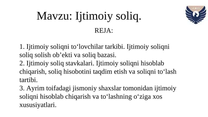 Ijtimoiy soliq 1