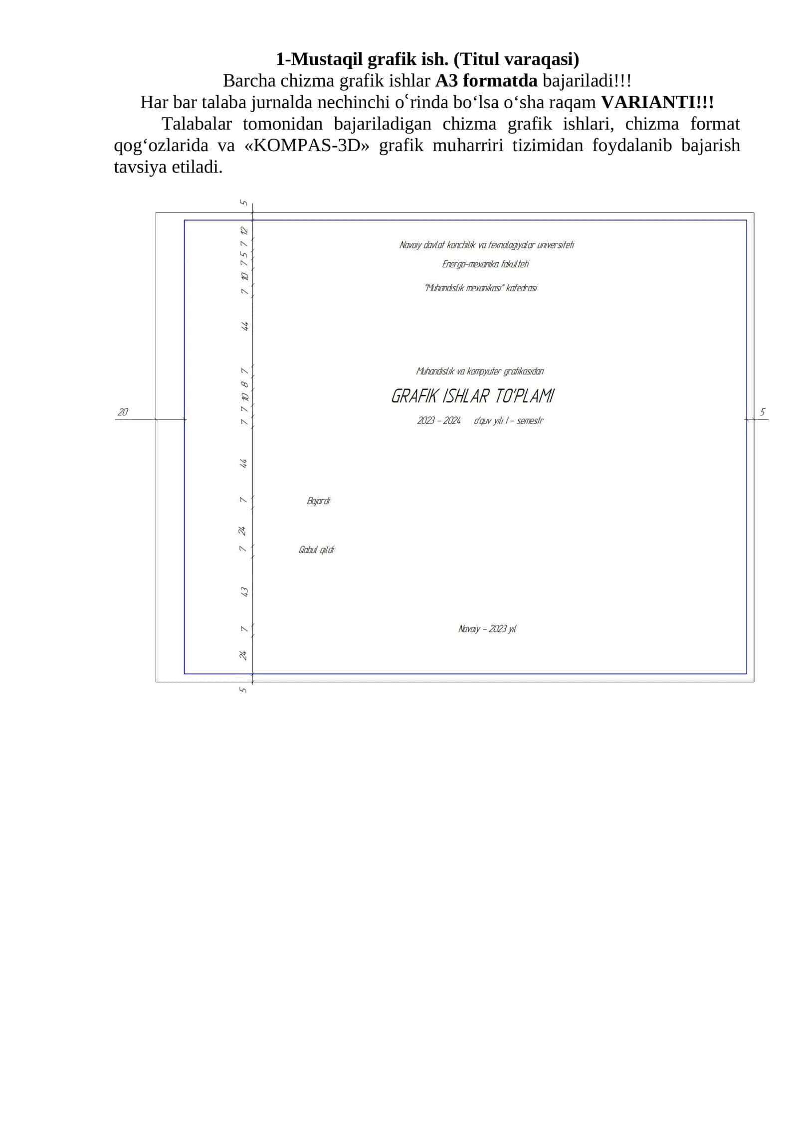 Mustaqil grafik ish 1