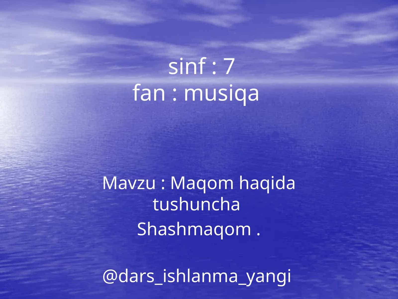 Maqom   haqida   tushuncha Shashmaqom 1