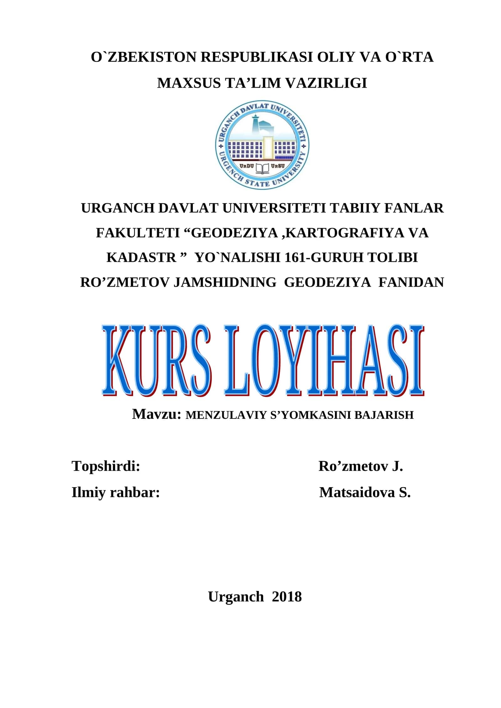 MENZULAVIY S’YOMKASINI BAJARISH 1