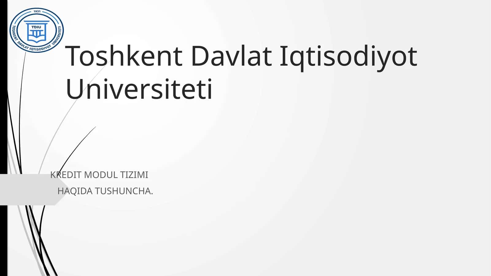 KREDIT MODUL TIZIMI 1