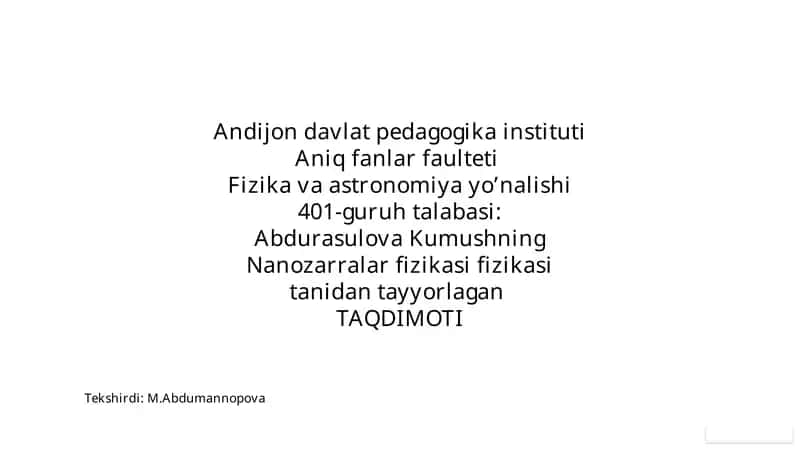 Nanotexnologiya 1