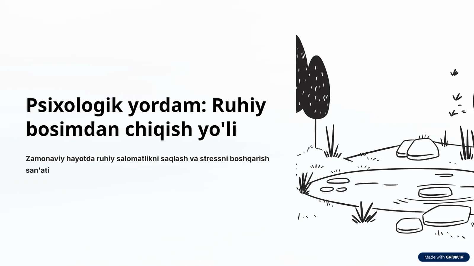 Psixologik yordam: Ruhiy bosimdan chiqish yo'li 1
