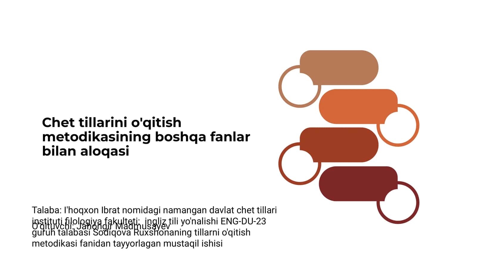 Chet tillarini o'qitish metodikasi 1