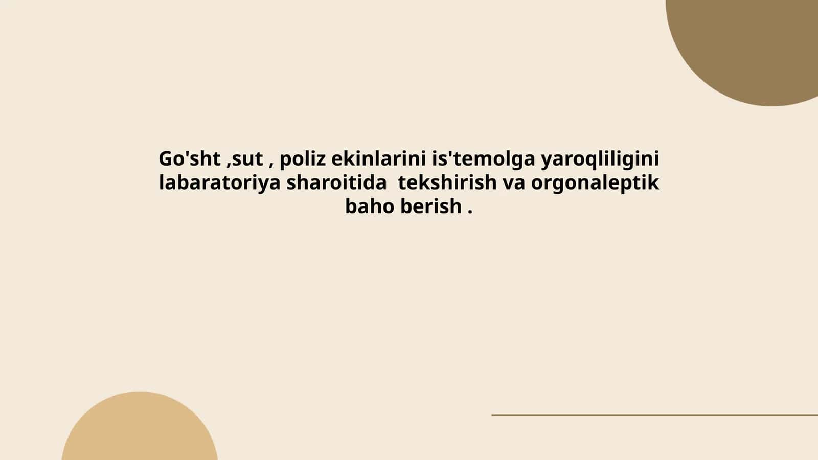 Go'sht mahsulotlarıning organoleptik baholash usullari 1