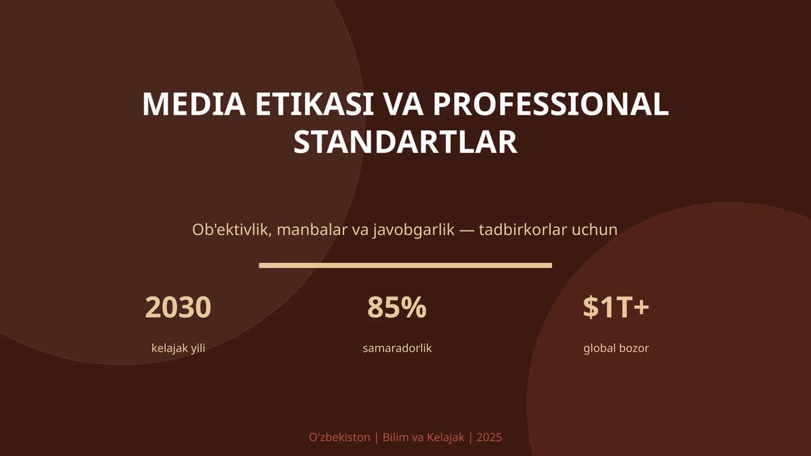 MEDIA ETIKASI VA PROFESSIONAL STANDARTLAR 1