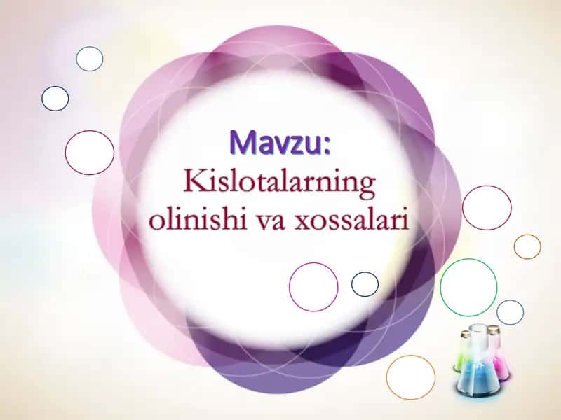 Kislotalarning olinishi va xossalari ochiq dars 1