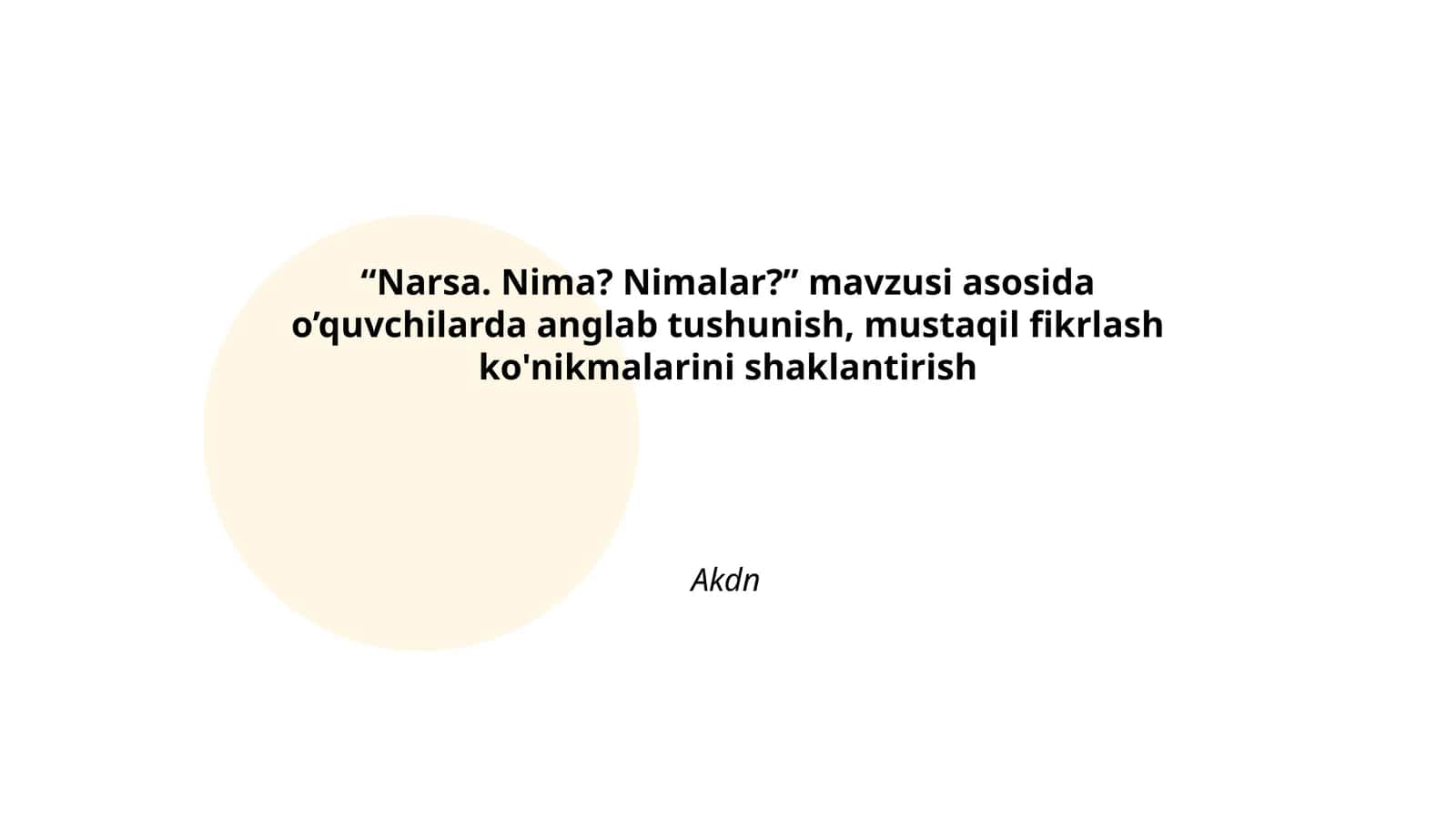 Narsa. Nima? Nimalar? 1