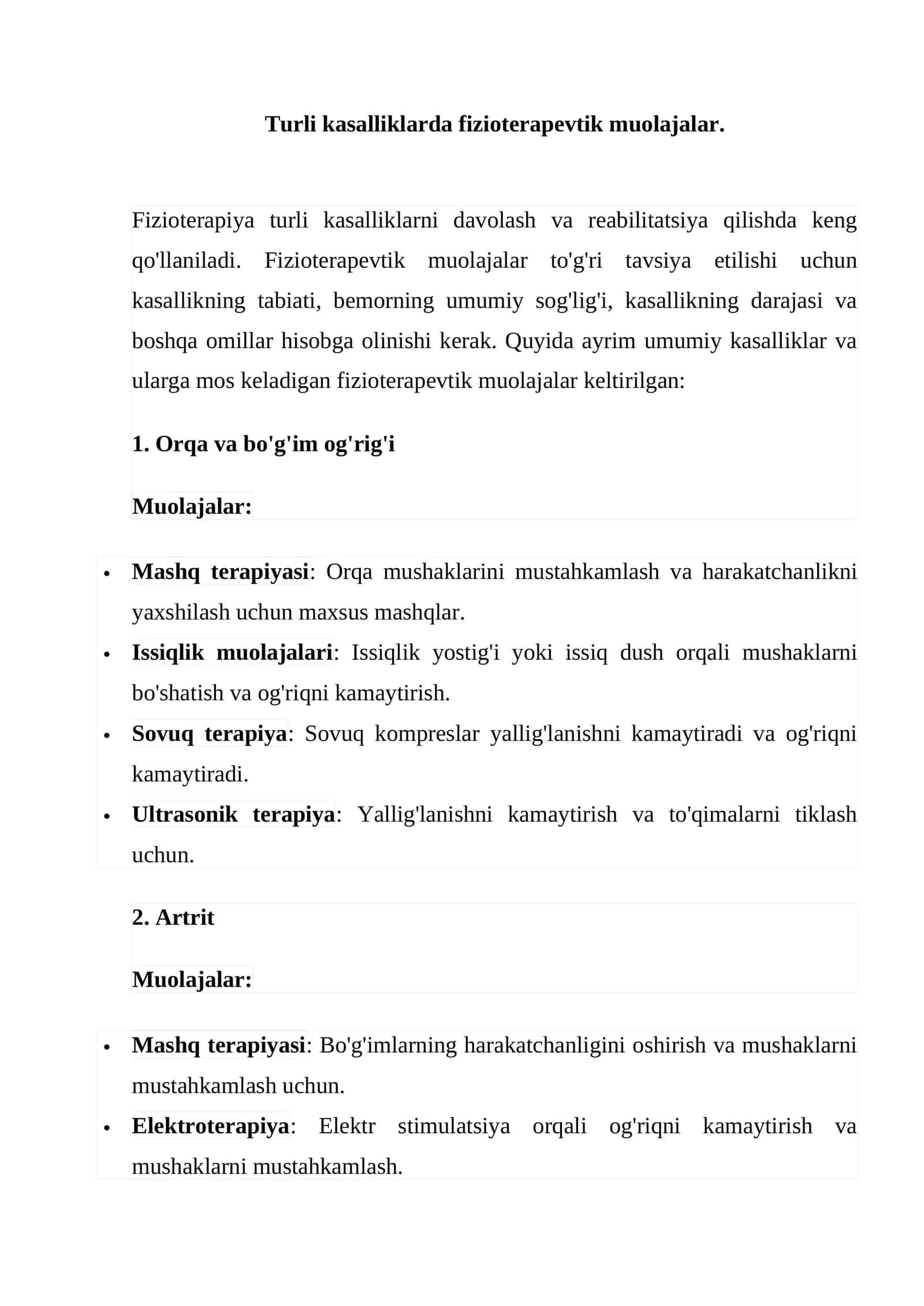 Fizioterapevtik muolajalar 1