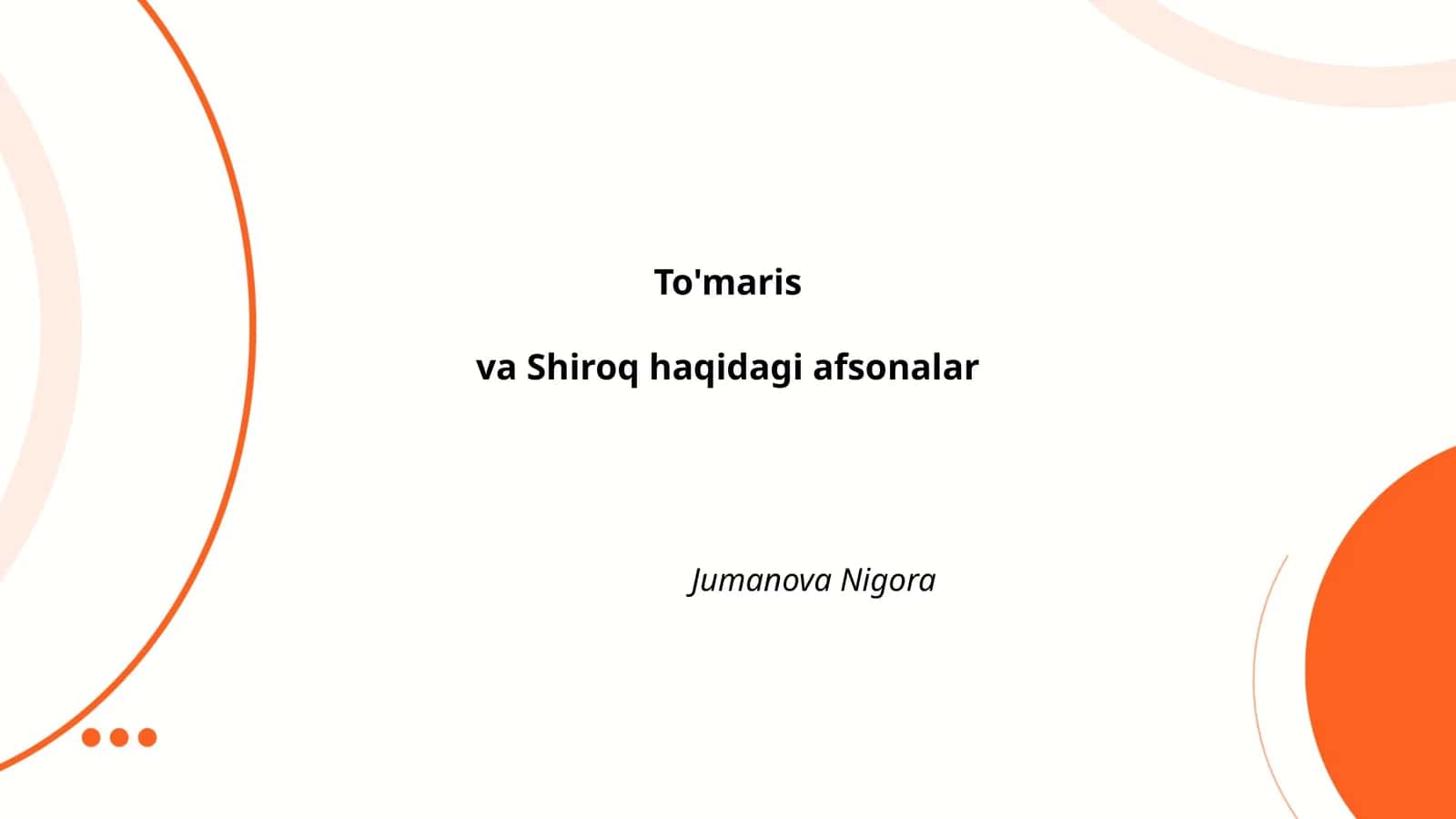 To'maris va Shiroq haqidagi afsonalar 1