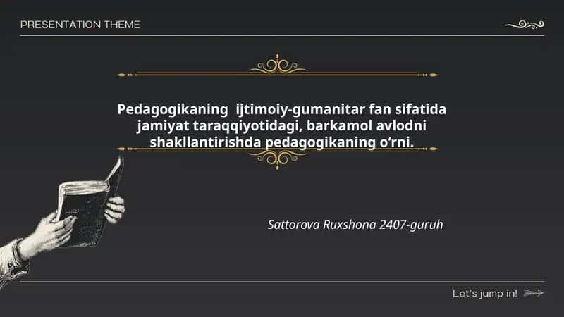 Pedagogikaning Ijtimoiy-Gumanitar Fan Sifatida 1
