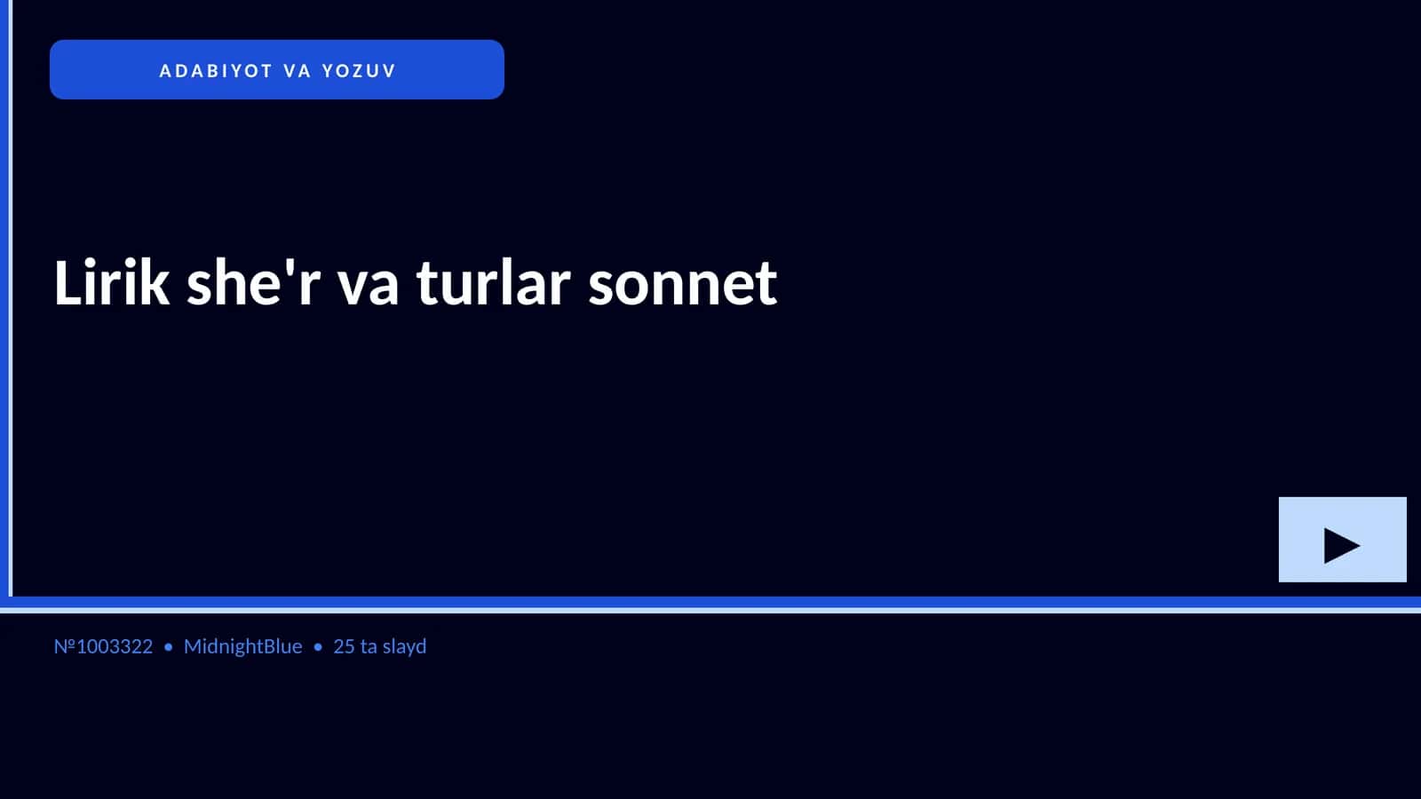 LIRIK SHE'R VA TURLAR SONNET 1