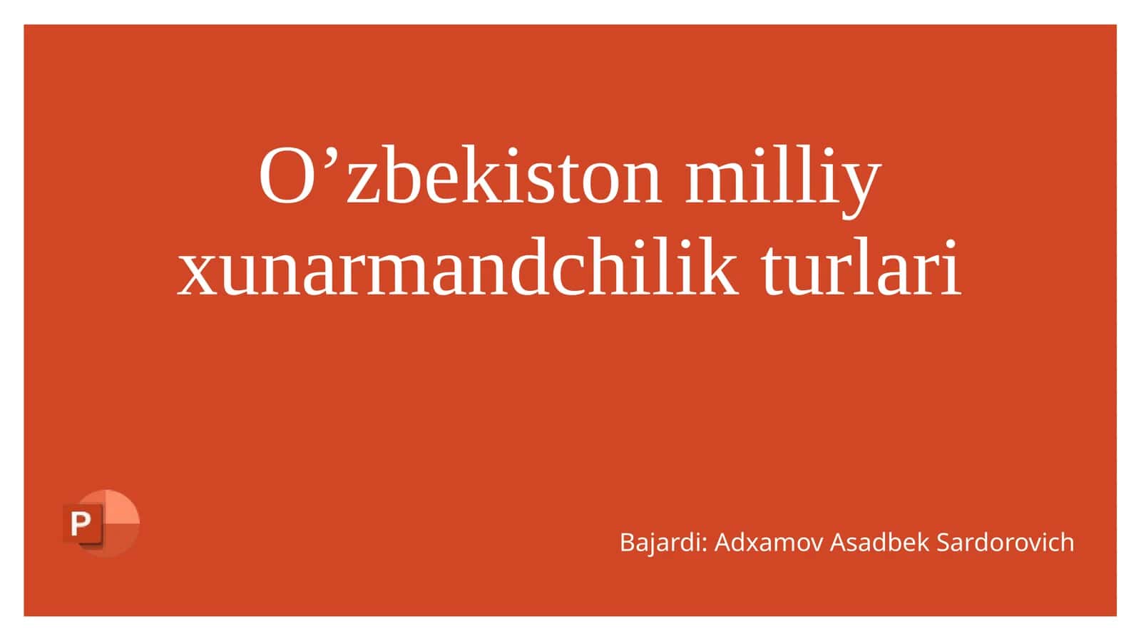 O’zbekiston milliy xunarmandchilik turari 1