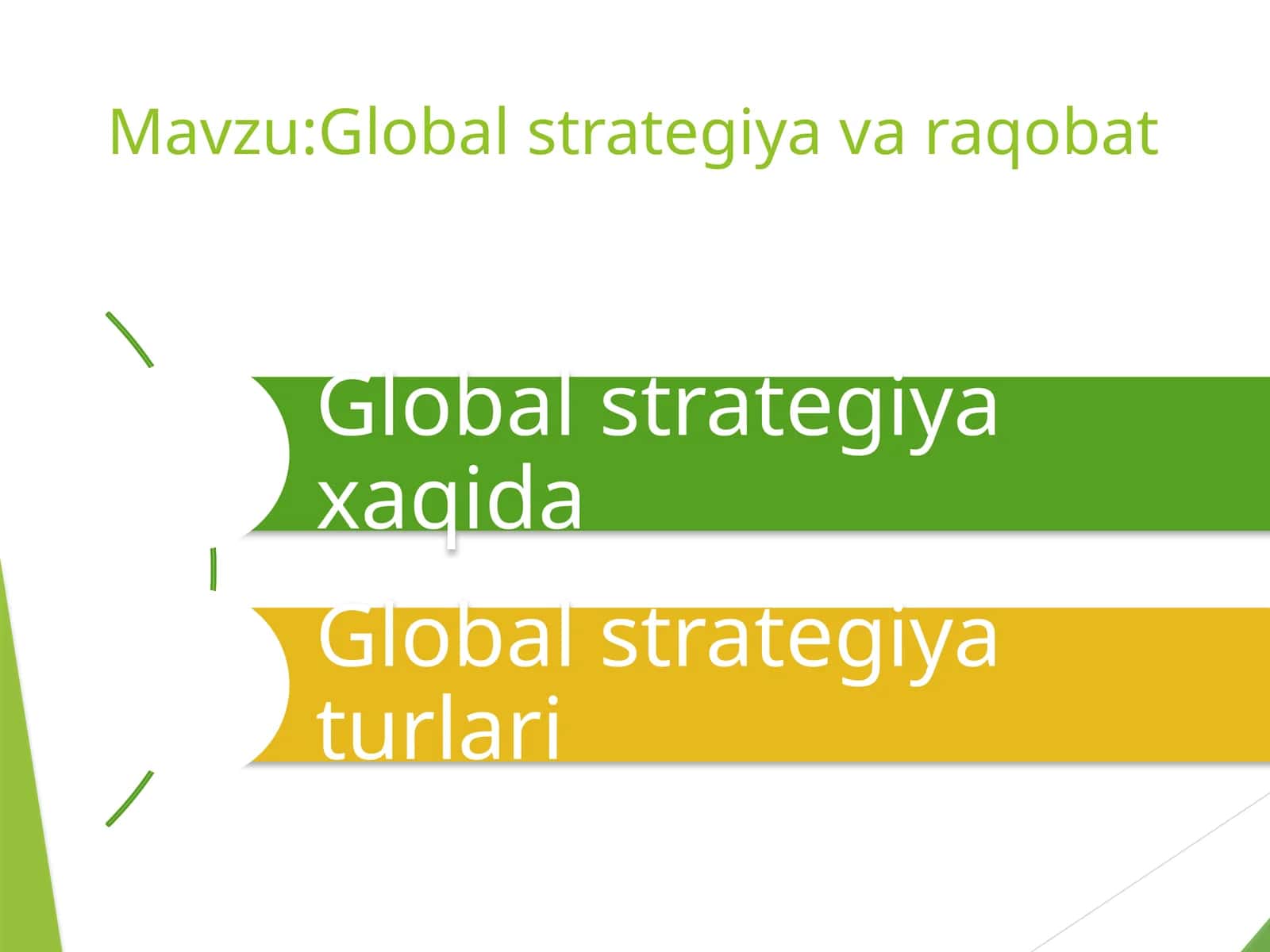 Global strategiya va raqobat 1