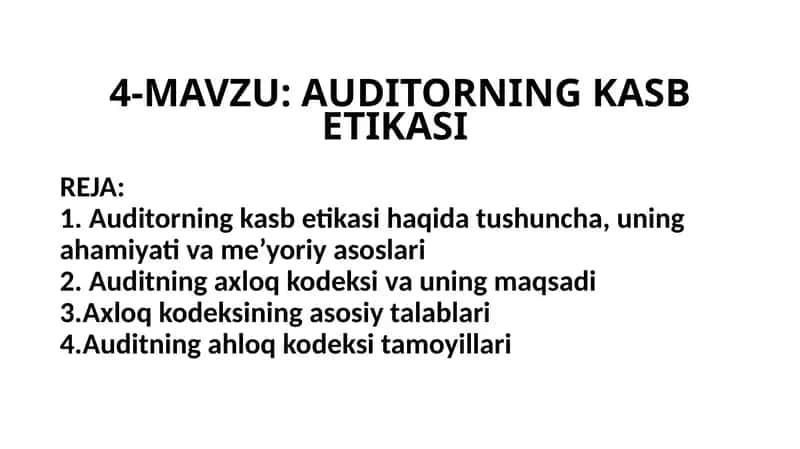 AUDITORNING KASB ETIKASI 1