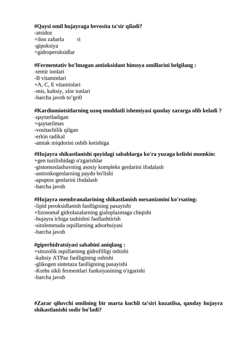 Hujayra shikastlanishi 1