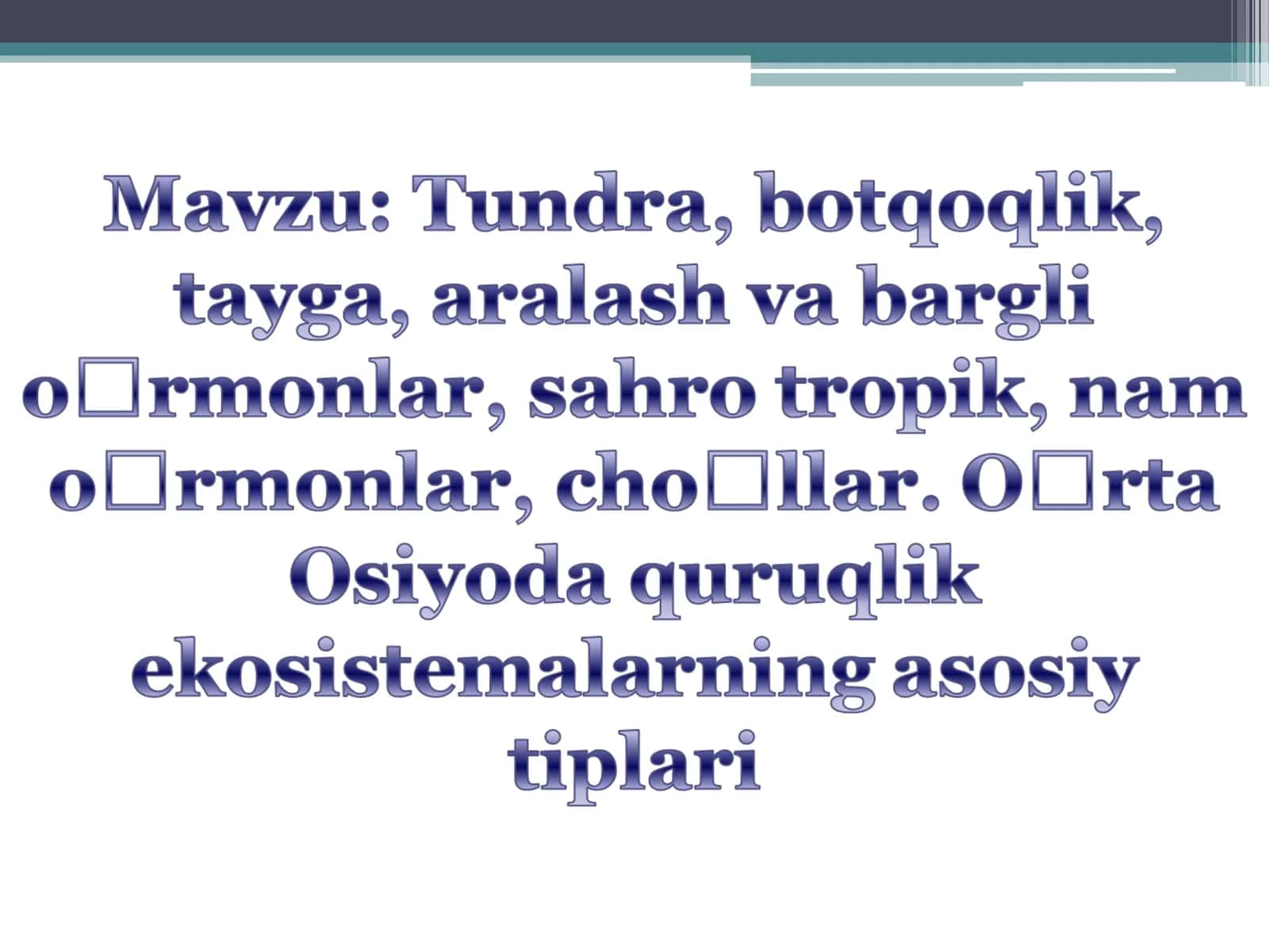 Tabiiy geografik zonalar 1