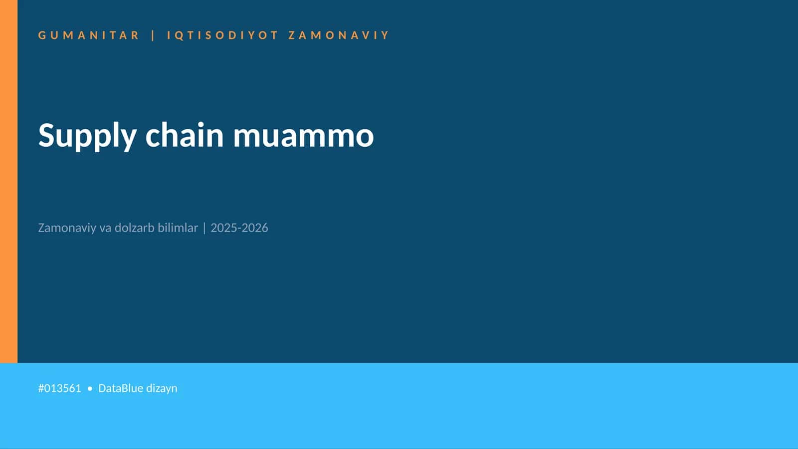 Supply chain muammo 1