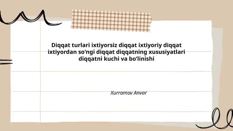Diqqat turlari 1