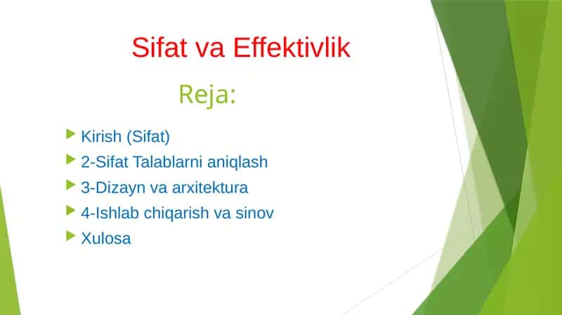 Sifat va Effektivlik 1