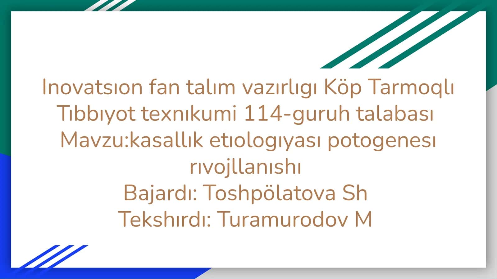 Kasallık etıologıyası potogenesı rıvojllanıshı 1