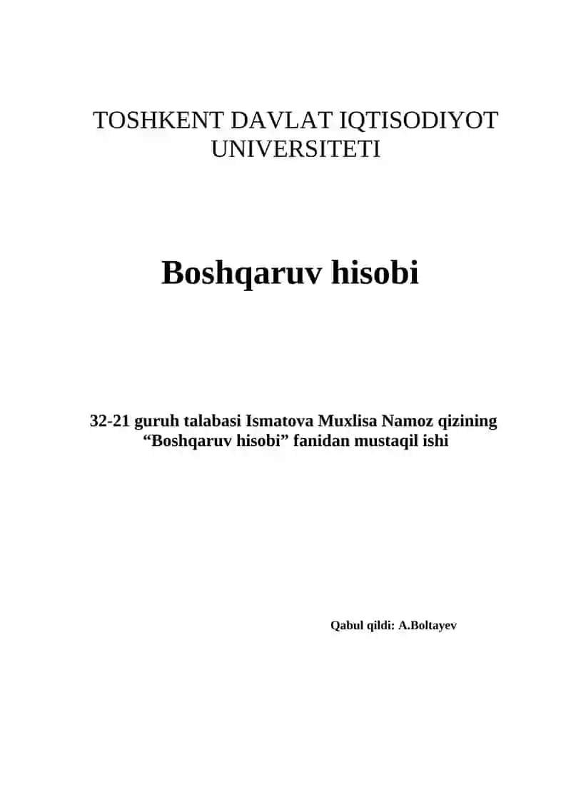 Ustama xarajatlarini ishlab chiqarilgan mahsulotlar tannarxiga toʻliq taqsimlash