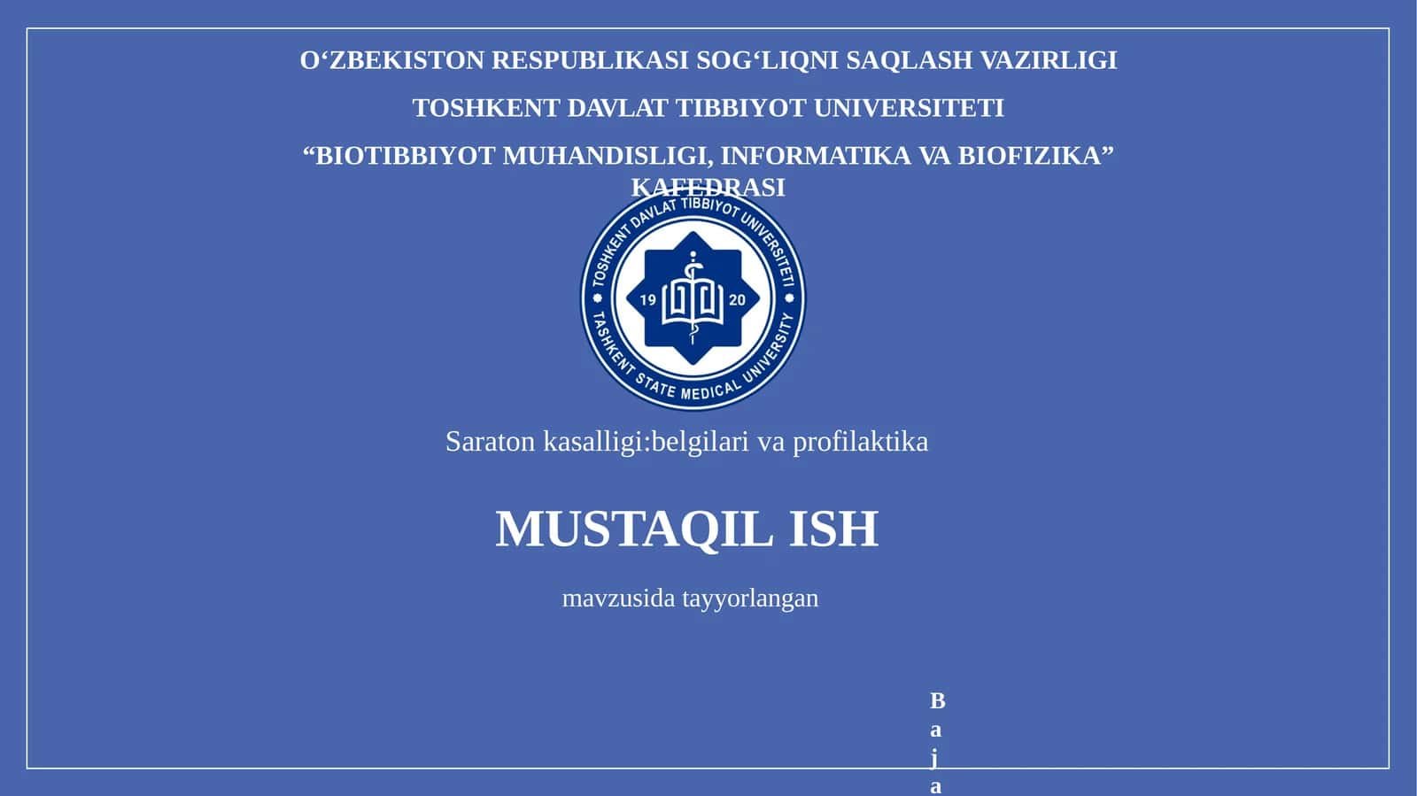 Saraton kasalligi:belgilari va profilaktika 1