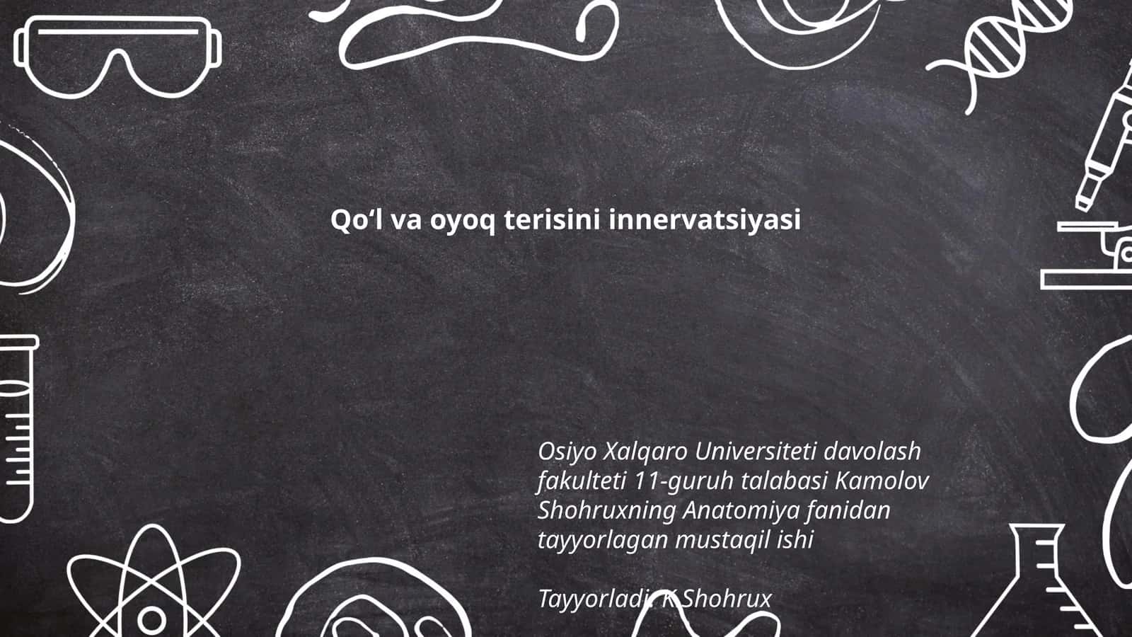 Qoʻl va oyoq terisini innervatsiyasi 1