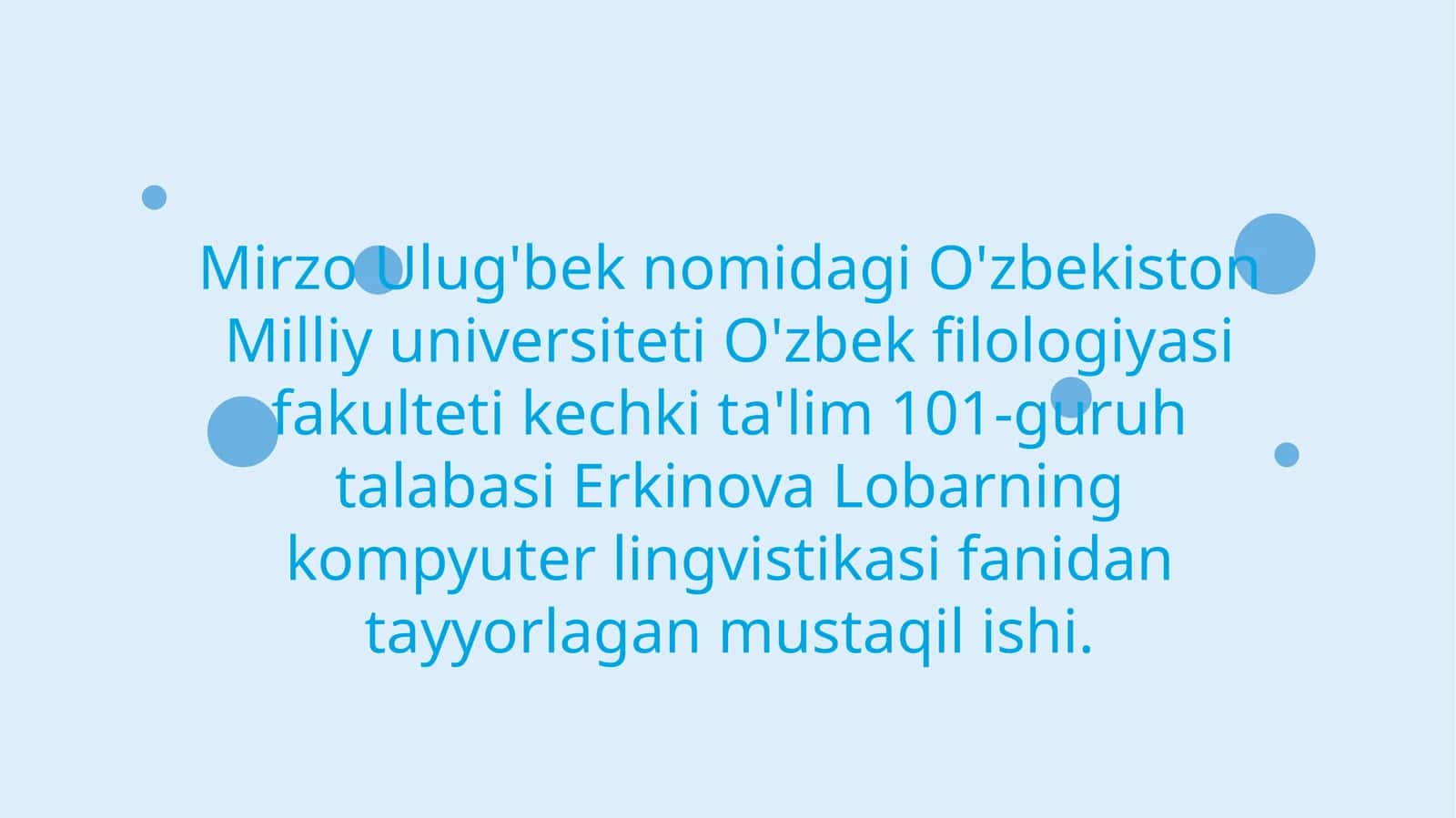Kompyuter lingvistikasi 1