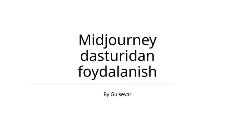 Midjourney dasturidan foydalanish 1
