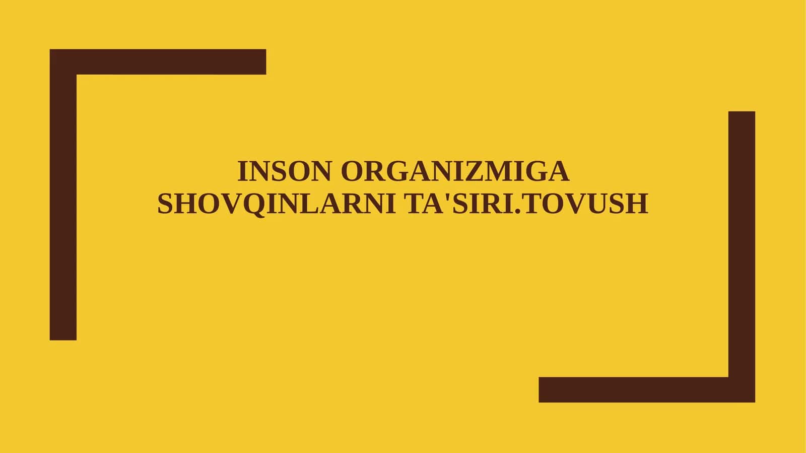 Inson organizmiga shovqinlarni ta'siri.Tovush 1
