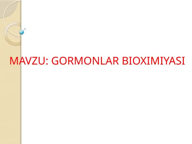 GORMONLAR BIOXIMIYASI 1