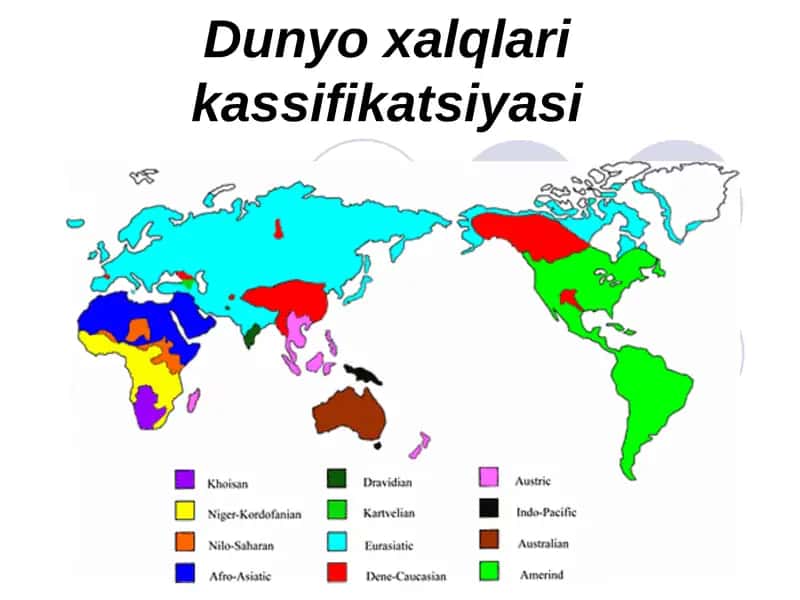 Dunyo xalqlari kassifikatsiyasi 1