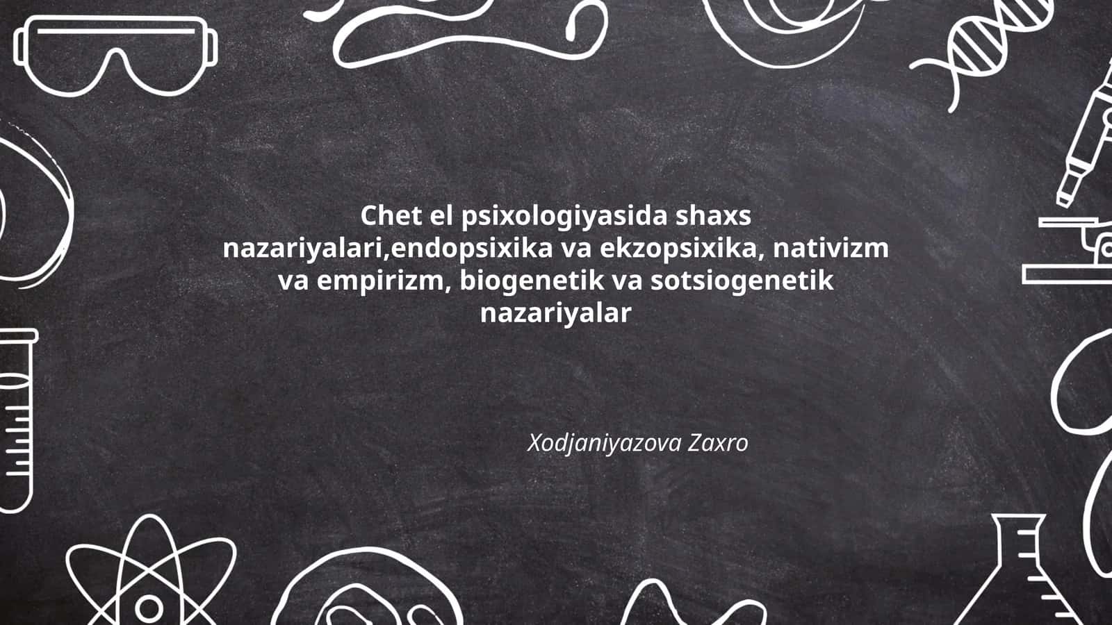 Chet el psixologiyasi 1