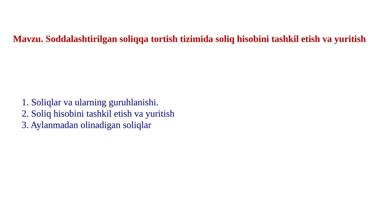 Soliqhisobinitashkil etish vayuritish 1