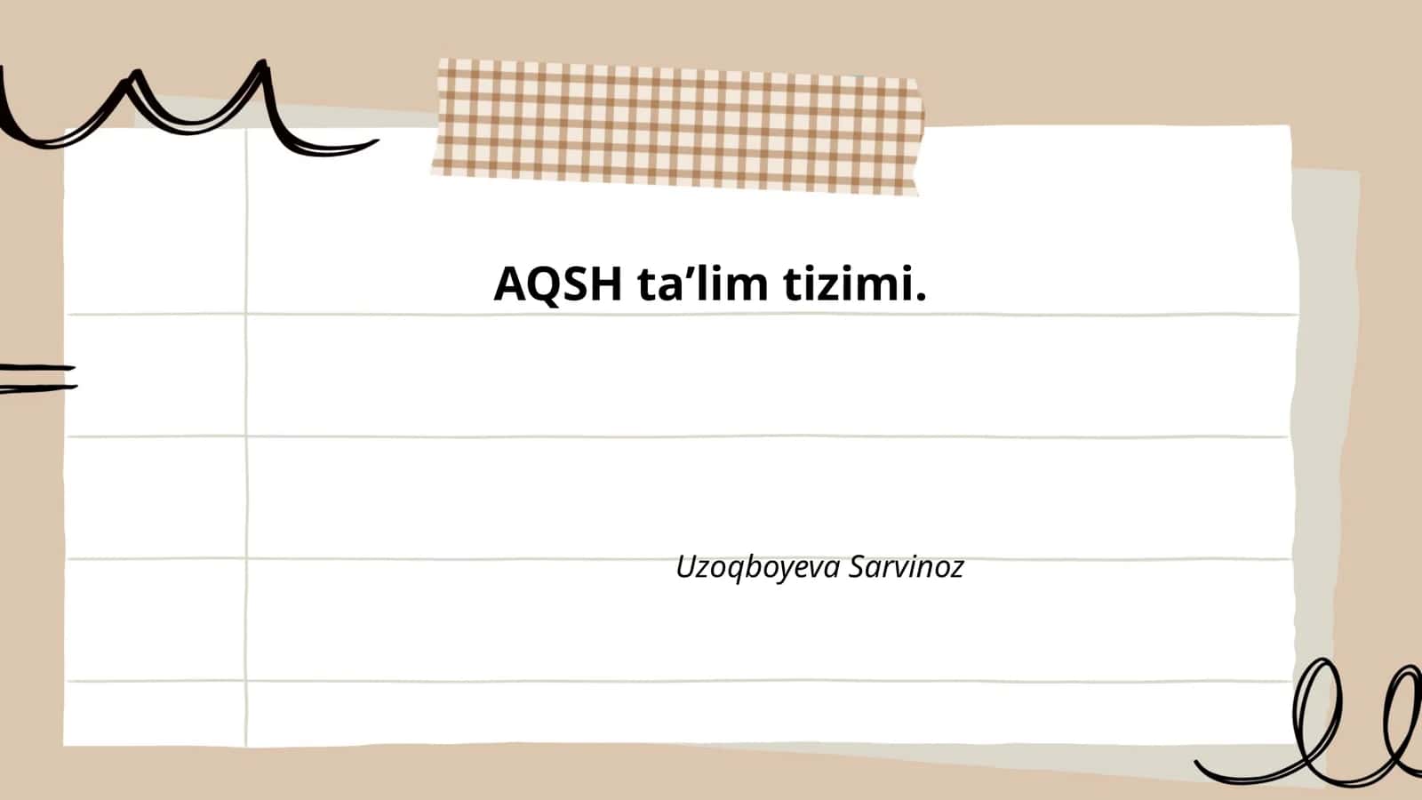AQSHning ta'lim tizimi tarixi 1