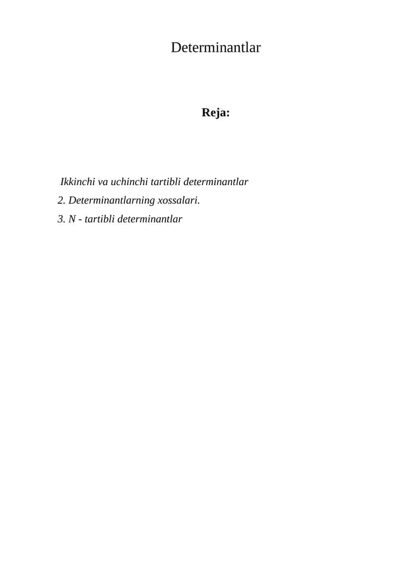Determinantlar 1