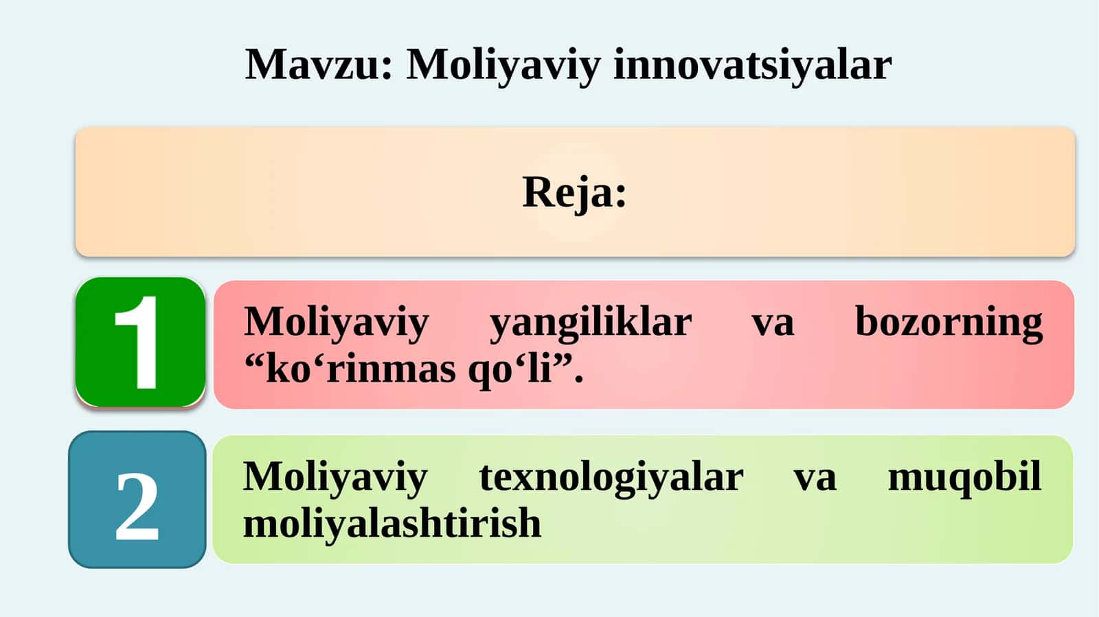 Moliyaviy innovatsiyalar 1