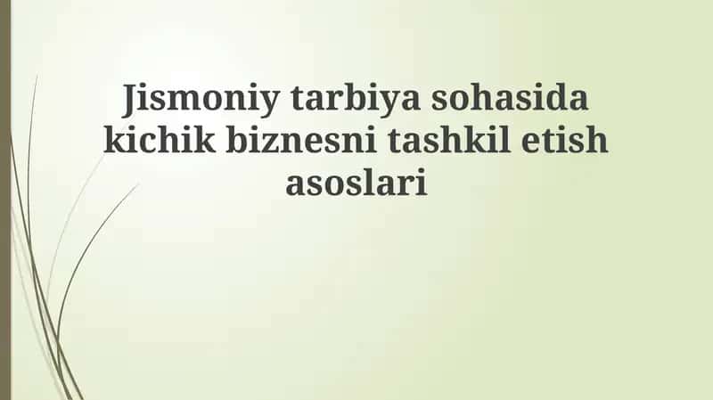 Biznes-reja va Bozor Tahlili 1