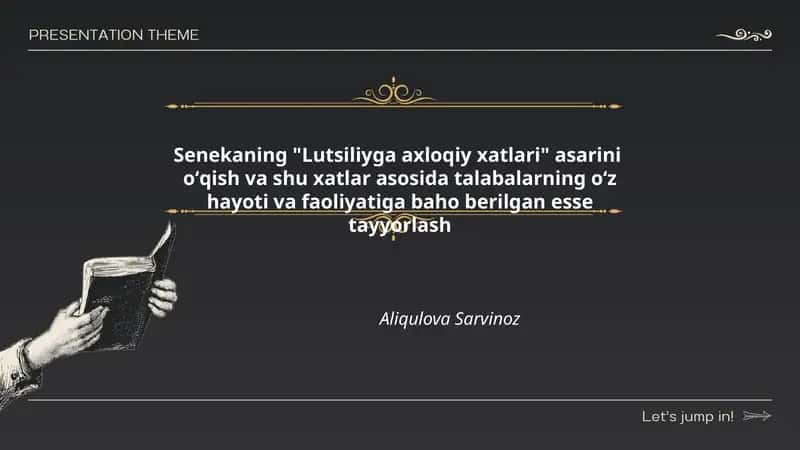 Lutsiliyga axloqiy xatlari asari 1